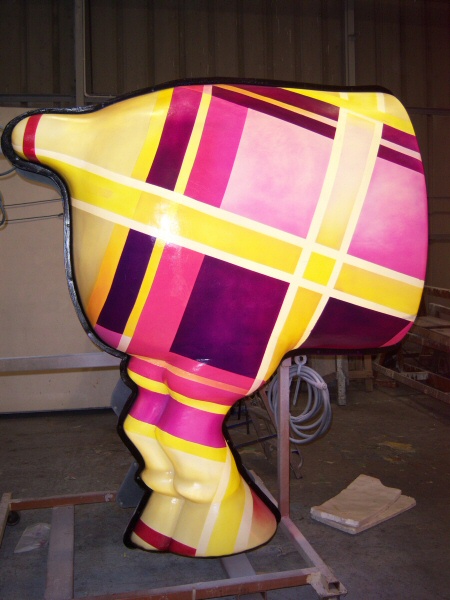 Photo - Rear of a Concertina Critter gets a tartan make-over - Concertina Critters 2009 - Blackpool Illuminations Gallery - &copy; Sarah Myerscough