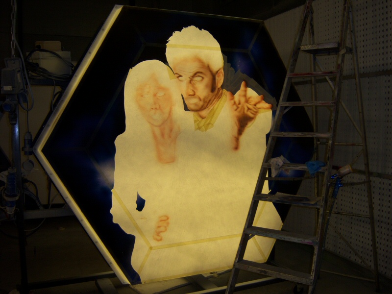 Photo - Dr Who and Donna Road Feature (2 of 9) - Face and hands started - Dr Who 2008 - Blackpool Illuminations Gallery - &copy; Sarah Myerscough