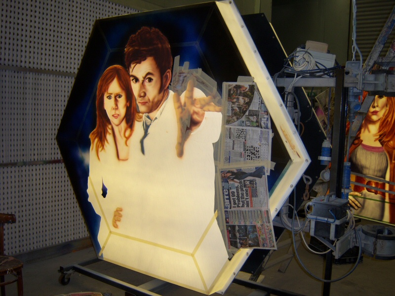 Photo - Dr Who and Donna Road Feature (3 of 9) - Faces completed - Dr Who 2008 - Blackpool Illuminations Gallery - &copy; Sarah Myerscough