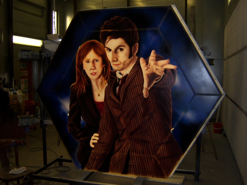 Photo - Dr Who and Donna Road Feature (6 of 9) - Nearly complete - Dr Who 2008 - Blackpool Illuminations Gallery - &copy; Sarah Myerscough