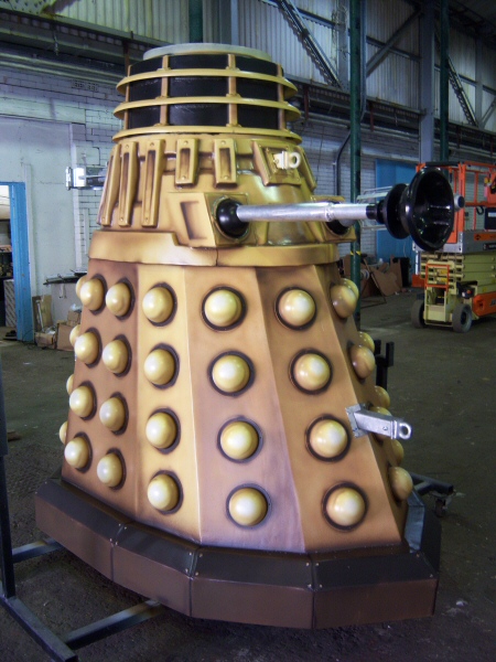 Photo - Dalek Road Feature (4 of 7) - Painted and fitted with steel frame - Dr Who 2008 - Blackpool Illuminations Gallery - &copy; Sarah Myerscough