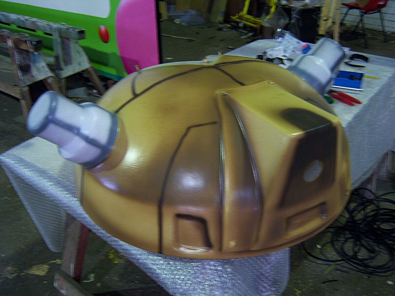 Photo - Dalek Road Feature (6 of 7) - Head before fitting - Dr Who 2008 - Blackpool Illuminations Gallery - &copy; Sarah Myerscough