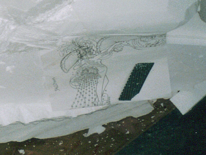 Photo - Artists working copy of the Vulcine design - Concept and Design - Making of a Blackpool Illumination - &copy; Sarah Myerscough