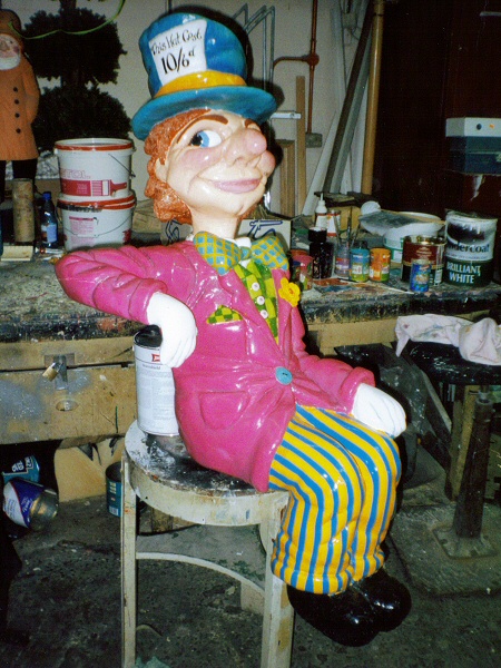 Photo - Paintwork finished - Mad Hatter (Alice in Wonderland Ride) - Blackpool Pleasure Beach Gallery - &copy; Sarah Myerscough