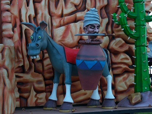 Photo - Figure of thief and donkey from Ali Baba tableau