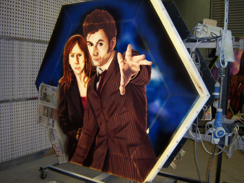 Photo - Dr Who and Donna Road Feature (5 of 9) - Clothes completed - Dr Who 2008 - Blackpool Illuminations Gallery - © Sarah Myerscough