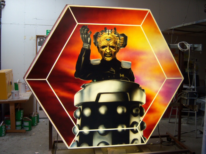 Photo - Davros Road Feature (2 of 6) - Nearly finished - Dr Who Davros 2009 - Blackpool Illuminations Gallery - © Sarah Myerscough