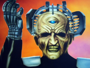 Photo - Detail of the Davros feature being made