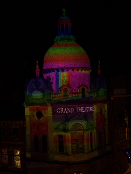 Photo - A very psychedelic Grand Theatre - Grand Theatre Slides 2008 - Blackpool Illuminations Gallery - © Sarah Myerscough