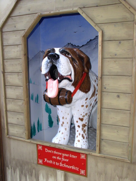 Photo - New home on Heidi Strasse - Tidy Tiger lived for years under the Noahs Ark ride - Schnorbitz Litter Bin (aka Tidy Tiger Facelift) - Blackpool Pleasure Beach Gallery - © Sarah Myerscough