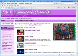 Screenshot - Random image of the Sarah Myerscough website