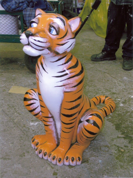 Photo - Tiger from Magic Mountain treated to a new coat - Various Repair and Repaint Jobs - blackpool pleasure beach gallery - © Sarah Myerscough